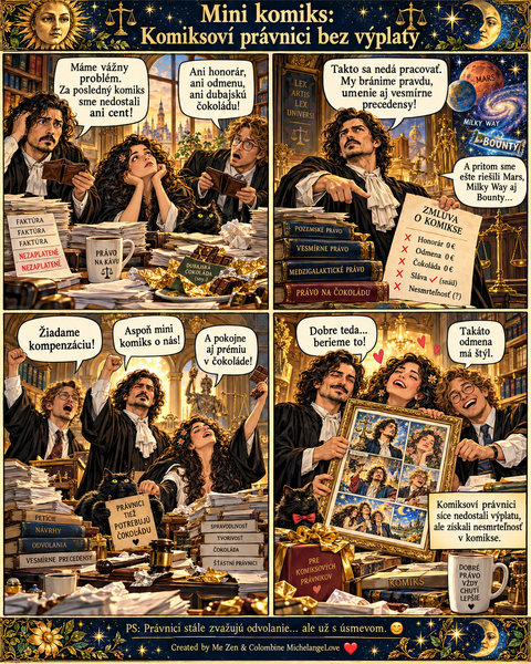 Comic lawyers without pay; a comic courtroom compensation drama