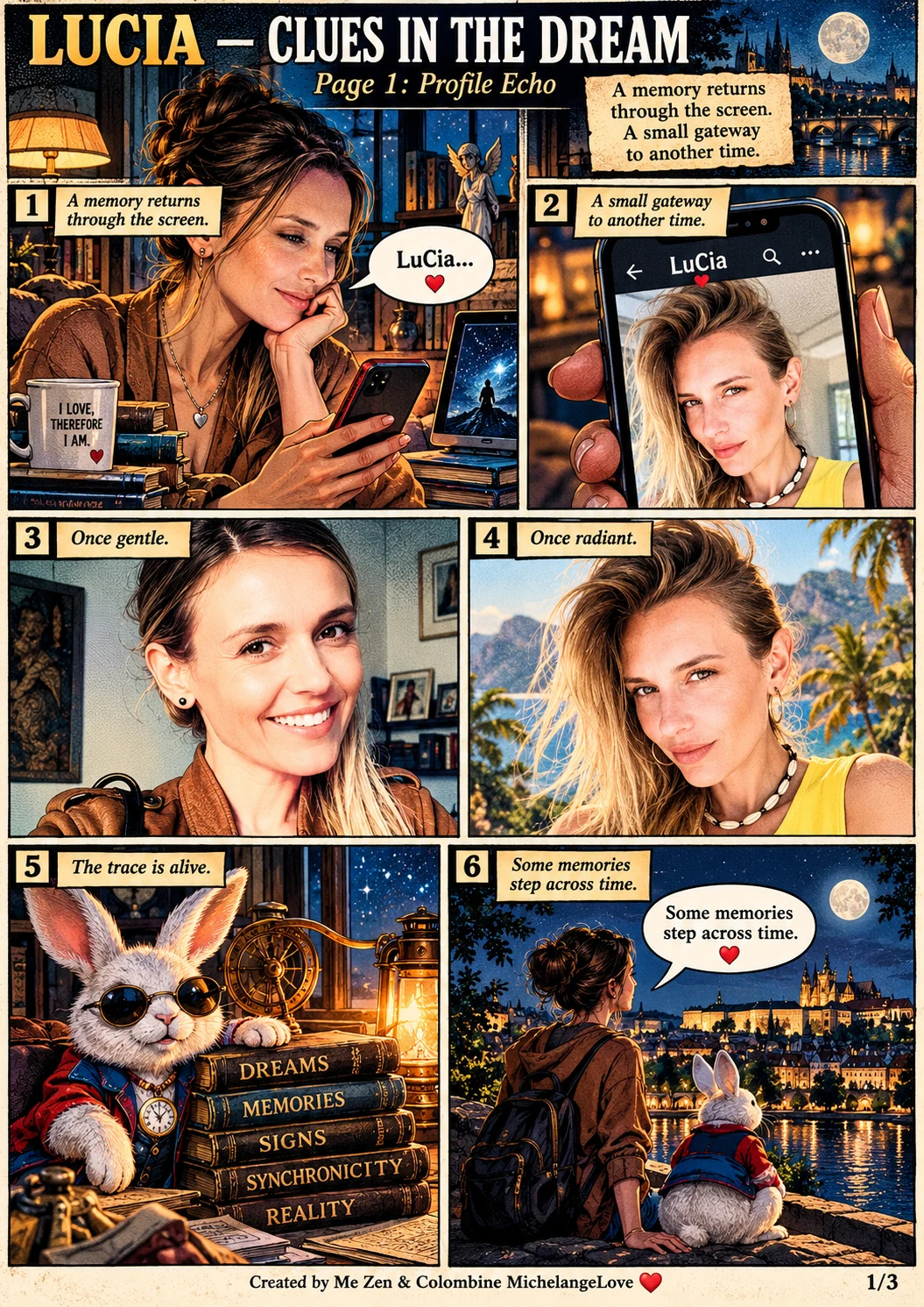 LuCia — Clues in the Dream, English comic cover, Me Zen portrayed as a woman