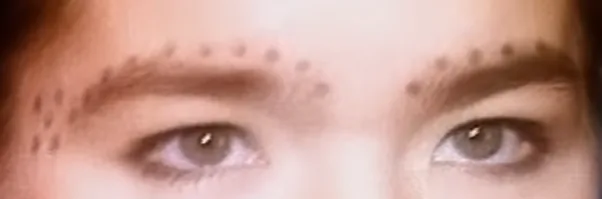 Dot patterns around the eyes