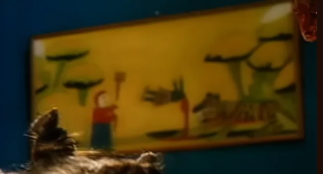 Yellow painted scene